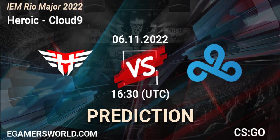 Heroic vs Cloud9: Match Prediction. 06.11.22, CS2 (CS:GO), IEM Rio Major 2022
