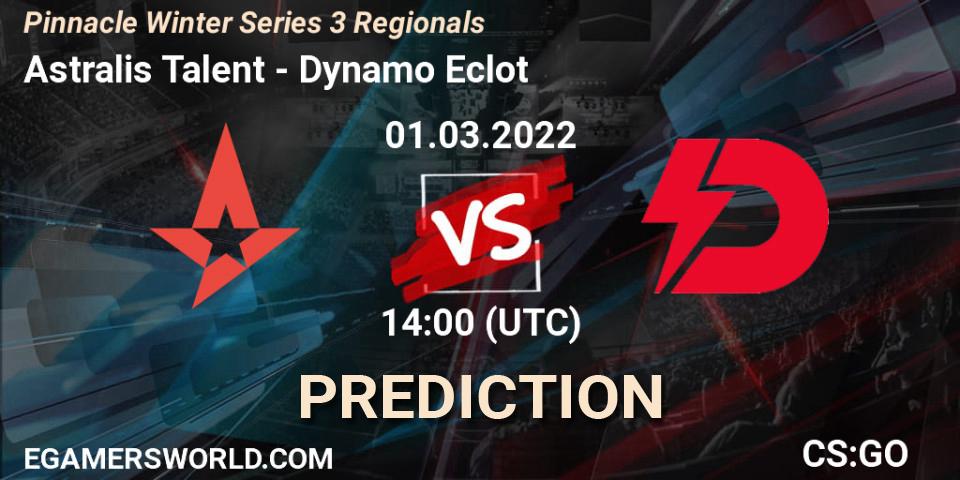 Astralis Talent vs Dynamo Eclot: Match Prediction. 01.03.2022 at 14:00, Counter-Strike (CS2), Pinnacle Winter Series 3 Regionals