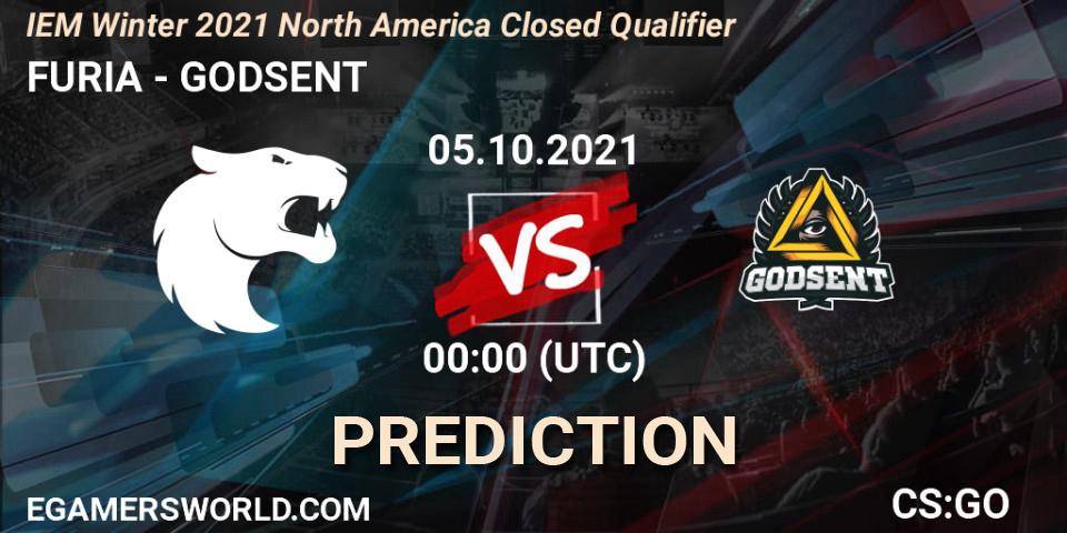 FURIA vs GODSENT: Match Prediction. 05.10.2021 at 00:00, Counter-Strike (CS2), IEM Winter 2021 North America Closed Qualifier