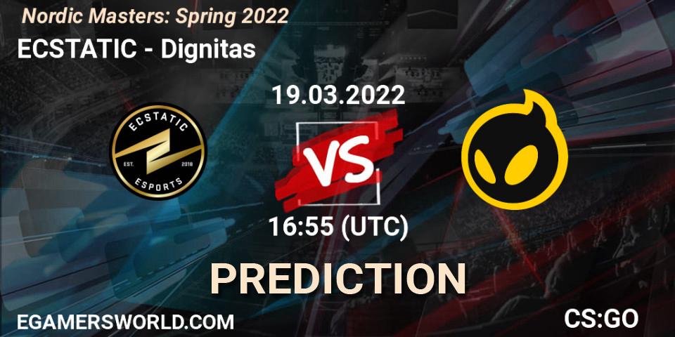ECSTATIC vs Dignitas: Match Prediction. 19.03.22, CS2 (CS:GO), Nordic Masters: Spring 2022