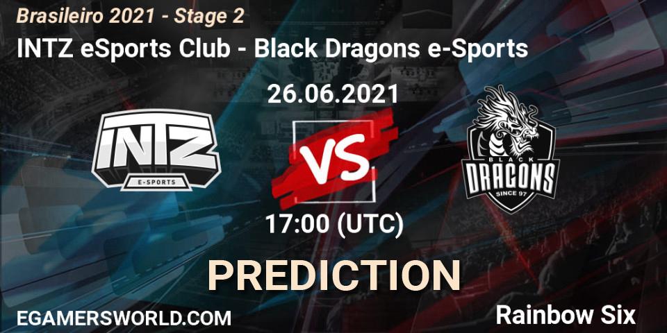 INTZ eSports Club vs Black Dragons e-Sports: Match Prediction. 26.06.2021 at 17:00, Rainbow Six, Brasileirão 2021 - Stage 2