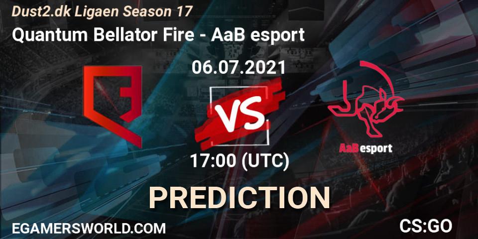 Quantum Bellator Fire vs AaB esport: Match Prediction. 06.07.21, CS2 (CS:GO), Dust2.dk Ligaen Season 17