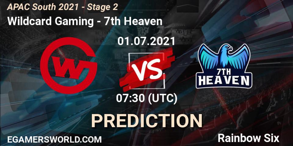 Wildcard Gaming vs 7th Heaven: Match Prediction. 01.07.2021 at 07:30, Rainbow Six, APAC South 2021 - Stage 2