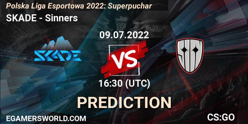 SKADE vs Sinners: Match Prediction. 09.07.2022 at 17:00, Counter-Strike (CS2), Polska Liga Esportowa 2022: Superpuchar