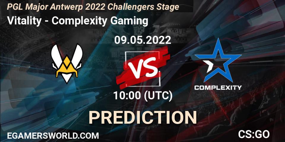 Vitality vs Complexity Gaming: Match Prediction. 09.05.2022 at 10:00, Counter-Strike (CS2), PGL Major Antwerp 2022 Challengers Stage