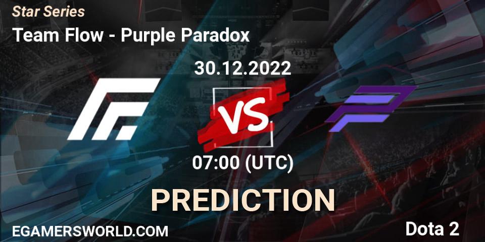 Team Flow vs Purple Paradox: Match Prediction. 30.12.2022 at 07:09, Dota 2, Star Series