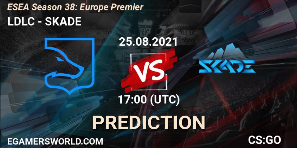LDLC vs SKADE: Match Prediction. 25.08.2021 at 17:00, Counter-Strike (CS2), ESEA Season 38: Europe Premier