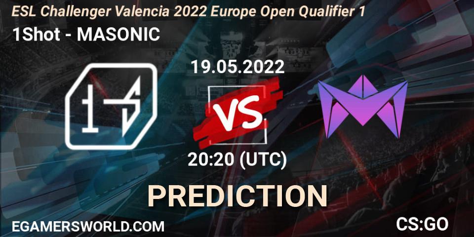 1Shot vs MASONIC: Match Prediction. 19.05.2022 at 20:20, Counter-Strike (CS2), ESL Challenger Valencia 2022 Europe Open Qualifier 1
