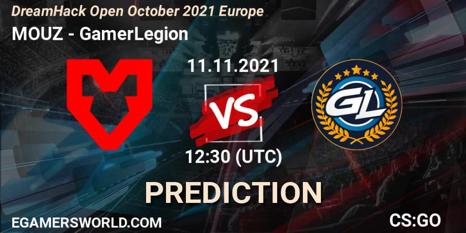 MOUZ vs GamerLegion: Match Prediction. 11.11.2021 at 12:30, Counter-Strike (CS2), DreamHack Open November 2021