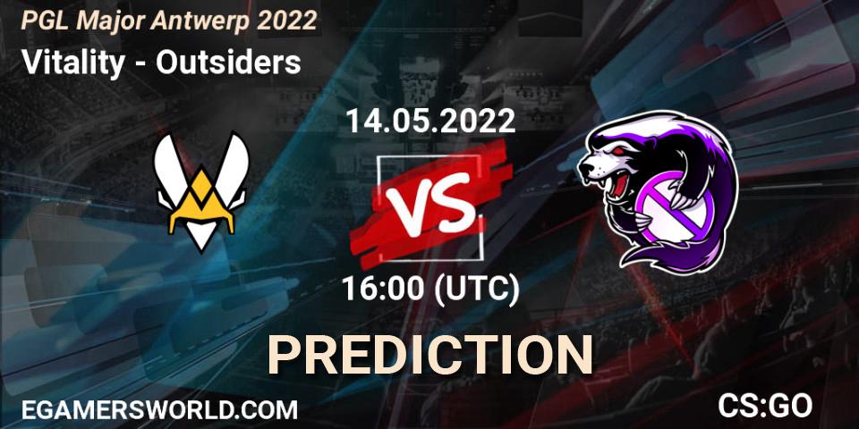 Vitality vs Outsiders: Match Prediction. 14.05.2022 at 16:00, Counter-Strike (CS2), PGL Major Antwerp 2022