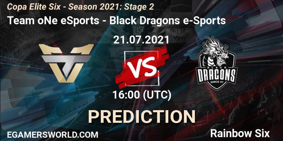 Team oNe eSports vs Black Dragons e-Sports: Match Prediction. 21.07.2021 at 16:00, Rainbow Six, Copa Elite Six - Season 2021: Stage 2