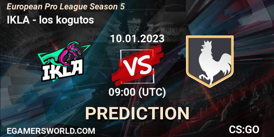 IKLA vs los kogutos: Match Prediction. 10.01.23, CS2 (CS:GO), European Pro League Season 5
