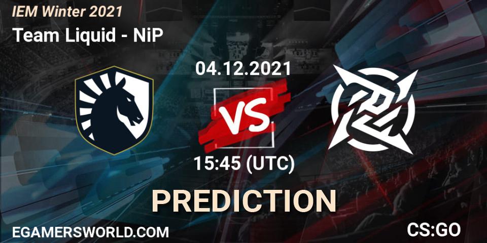 Team Liquid vs NiP: Match Prediction. 04.12.2021 at 17:15, Counter-Strike (CS2), IEM Winter 2021