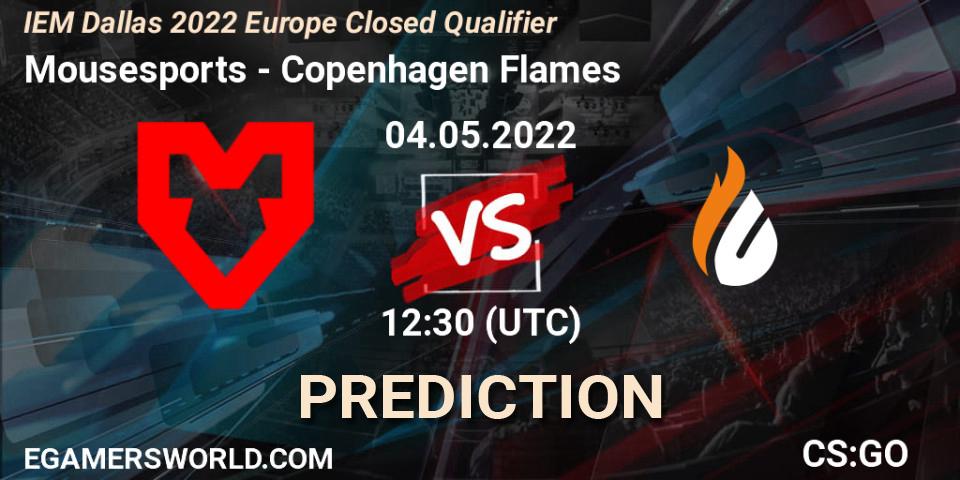 Mousesports vs Copenhagen Flames: Match Prediction. 04.05.2022 at 12:30, Counter-Strike (CS2), IEM Dallas 2022 Europe Closed Qualifier