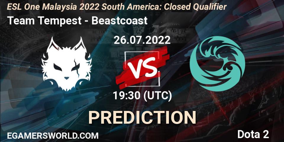 Team Tempest vs Beastcoast: Match Prediction. 26.07.2022 at 19:34, Dota 2, ESL One Malaysia 2022 South America: Closed Qualifier