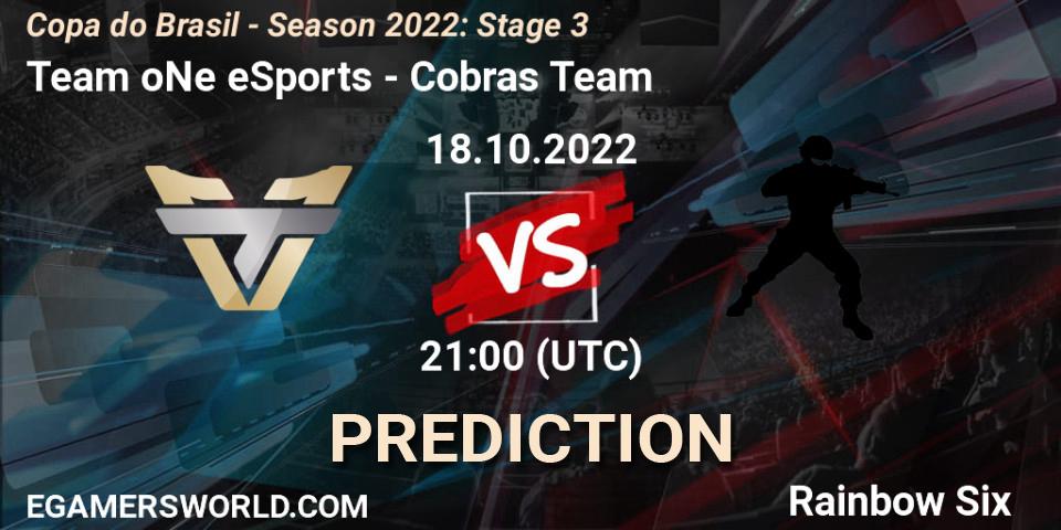 Team oNe eSports vs Cobras Team: Match Prediction. 18.10.22, Rainbow Six, Copa do Brasil - Season 2022: Stage 3