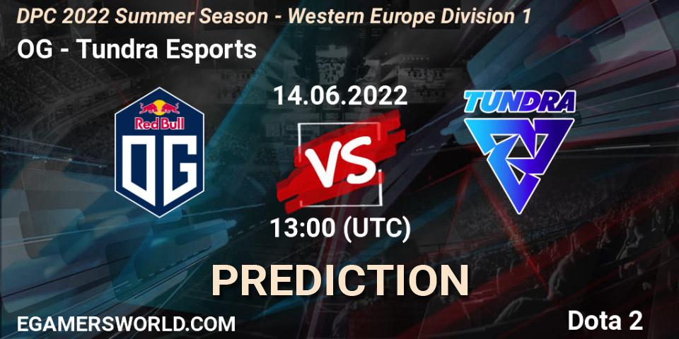 OG vs Tundra Esports: Match Prediction. 14.06.2022 at 12:55, Dota 2, DPC WEU 2021/2022 Tour 3: Division I
