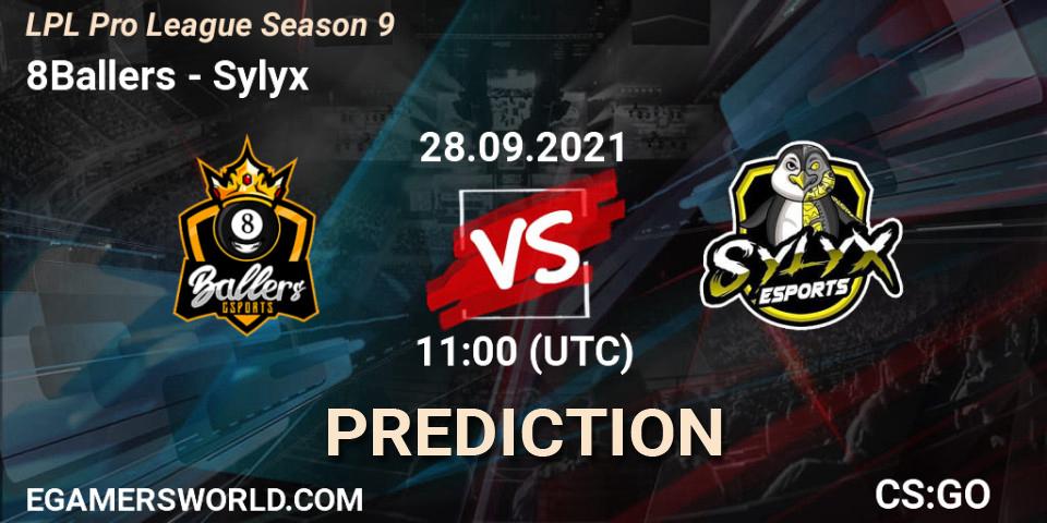 8Ballers vs Sylyx: Match Prediction. 28.09.2021 at 10:30, Counter-Strike (CS2), LPL Pro League 2021 Season 3
