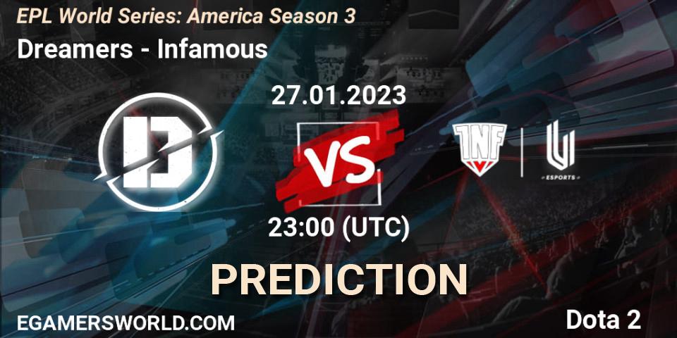 Dreamers vs Infamous: Match Prediction. 27.01.23, Dota 2, EPL World Series: America Season 3