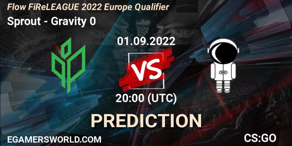 Sprout vs Gravity 0: Match Prediction. 01.09.2022 at 19:40, Counter-Strike (CS2), Flow FiReLEAGUE 2022 Europe Qualifier
