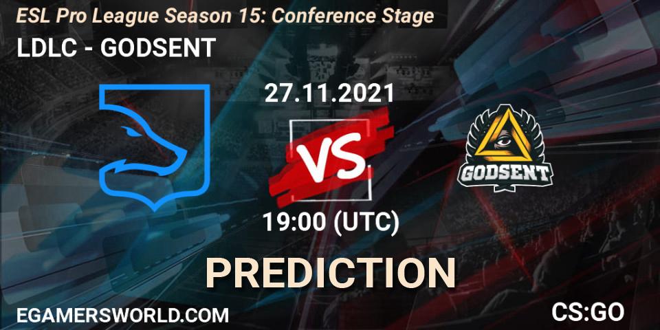 LDLC vs GODSENT: Match Prediction. 27.11.2021 at 19:00, Counter-Strike (CS2), ESL Pro League Season 15: Conference Stage