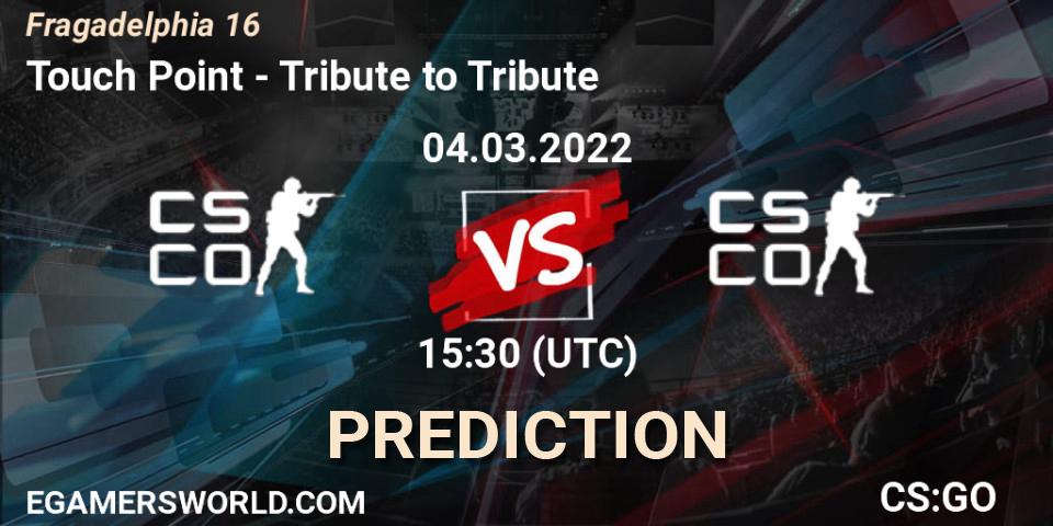 Touch Point vs Tribute to Tribute: Match Prediction. 04.03.2022 at 15:50, Counter-Strike (CS2), Fragadelphia 16