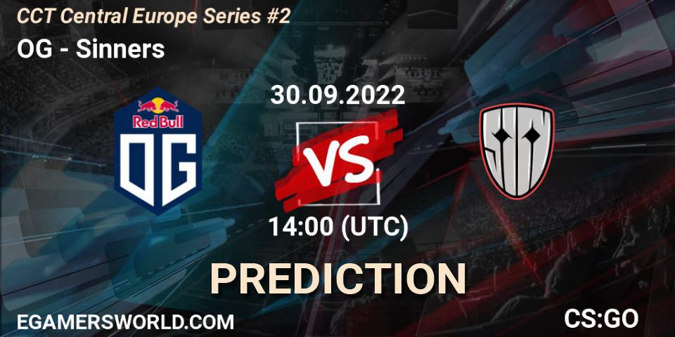 OG vs Sinners: Match Prediction. 30.09.2022 at 14:55, Counter-Strike (CS2), CCT Central Europe Series #2