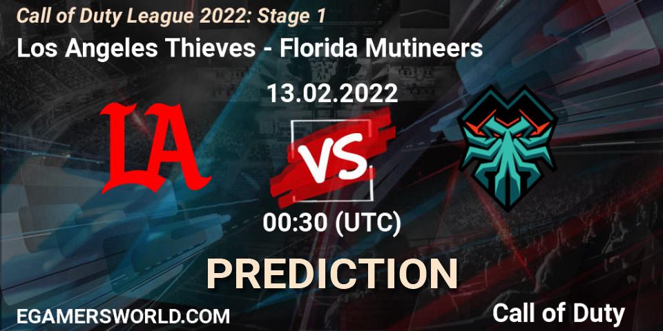 Los Angeles Thieves vs Florida Mutineers: Match Prediction. 13.02.22, Call of Duty, Call of Duty League 2022: Stage 1