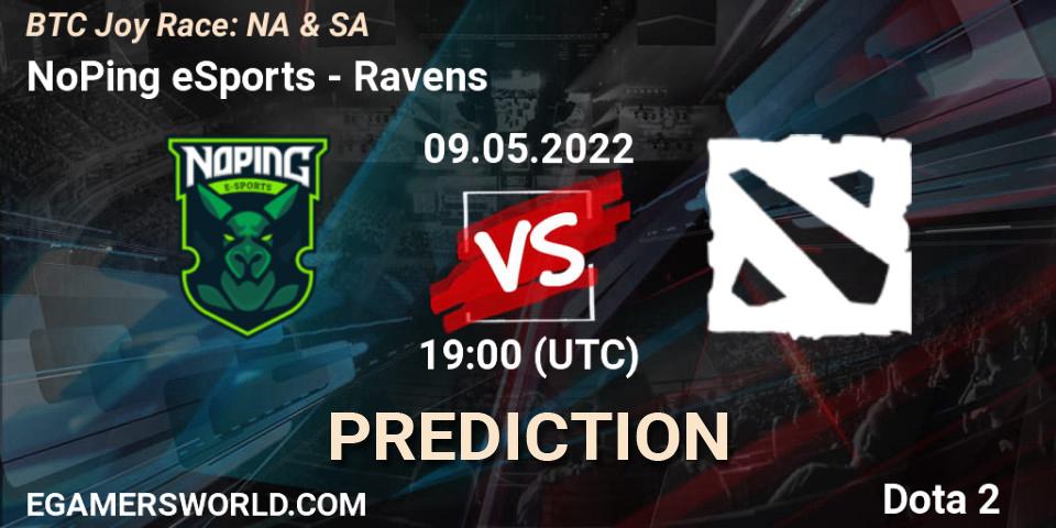 NoPing eSports vs Ravens: Match Prediction. 09.05.2022 at 19:03, Dota 2, BTC Joy Race: NA & SA