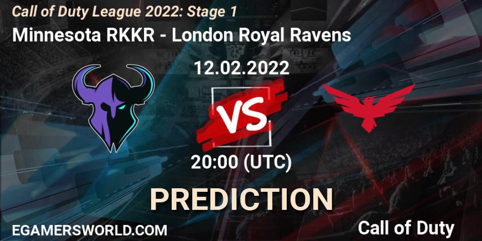 Minnesota RØKKR vs London Royal Ravens: Match Prediction. 12.02.2022 at 20:00, Call of Duty, Call of Duty League 2022: Stage 1