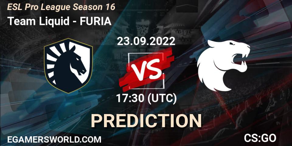 Team Liquid vs FURIA: Match Prediction. 23.09.22, CS2 (CS:GO), ESL Pro League Season 16