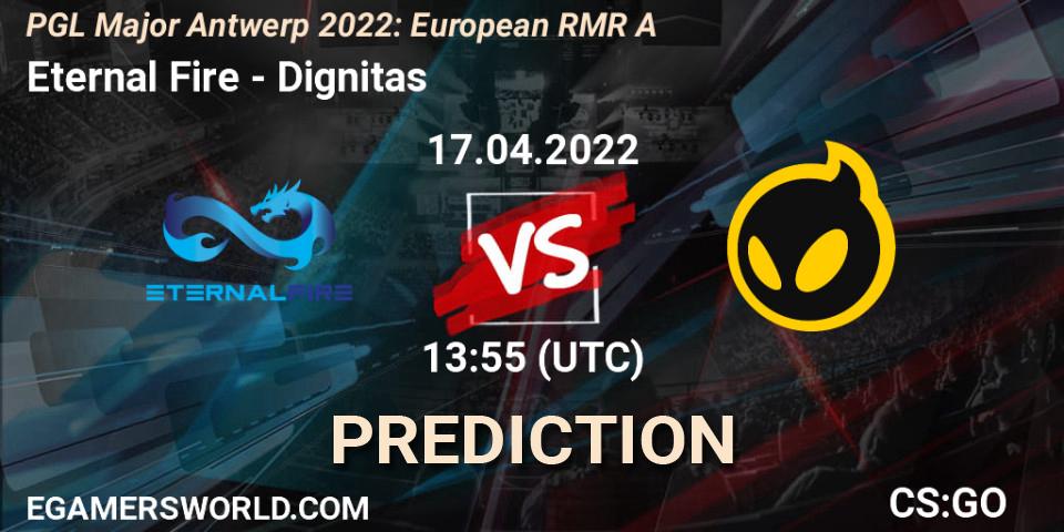 Eternal Fire vs Dignitas: Match Prediction. 17.04.22, CS2 (CS:GO), PGL Major Antwerp 2022: European RMR A