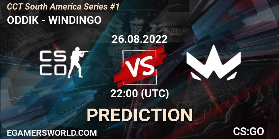 ODDIK vs WINDINGO: Match Prediction. 27.08.2022 at 11:00, Counter-Strike (CS2), CCT South America Series #1