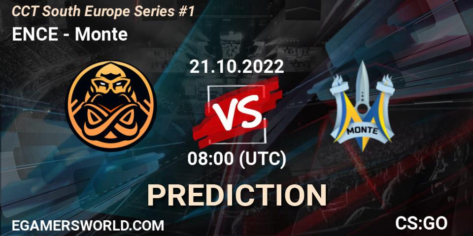 Sangal vs Monte: Match Prediction. 21.10.2022 at 08:00, Counter-Strike (CS2), CCT South Europe Series #1