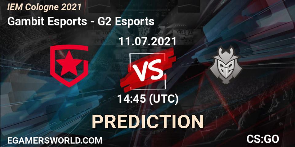 Gambit Esports vs G2 Esports: Match Prediction. 11.07.2021 at 14:45, Counter-Strike (CS2), IEM Cologne 2021