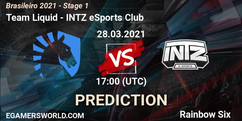Team Liquid vs INTZ eSports Club: Match Prediction. 28.03.2021 at 17:00, Rainbow Six, Brasileirão 2021 - Stage 1