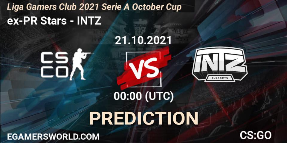 ex-PR Stars vs INTZ: Match Prediction. 20.10.2021 at 23:40, Counter-Strike (CS2), Liga Gamers Club 2021 Serie A October Cup