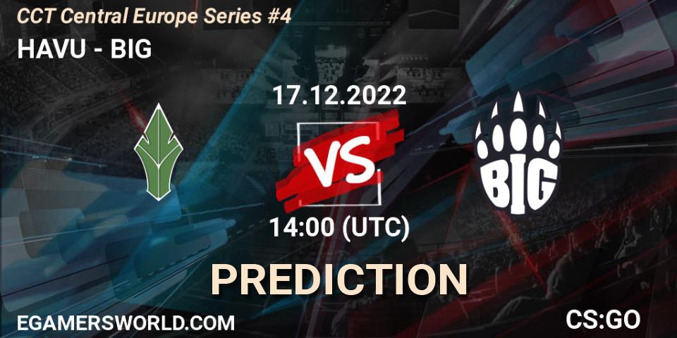 HAVU vs BIG: Match Prediction. 17.12.22, CS2 (CS:GO), CCT Central Europe Series #4