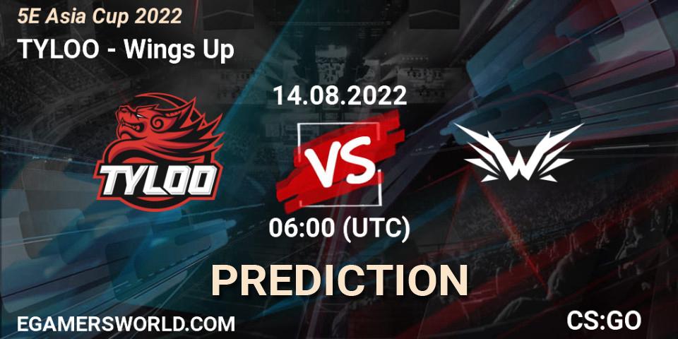 TYLOO vs Wings Up: Match Prediction. 14.08.2022 at 06:00, Counter-Strike (CS2), 5E Asia Cup 2022