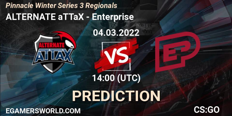 ALTERNATE aTTaX vs Enterprise: Match Prediction. 04.03.2022 at 14:00, Counter-Strike (CS2), Pinnacle Winter Series 3 Regionals