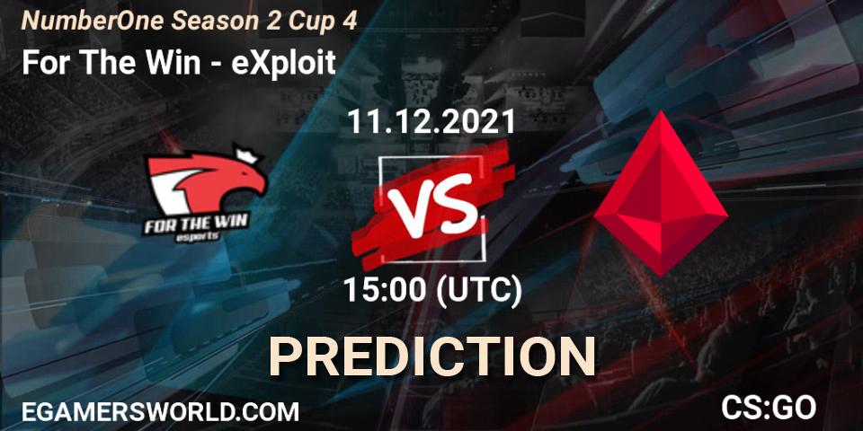 For The Win vs eXploit: Match Prediction. 11.12.21, CS2 (CS:GO), NumberOne Season 2: Legend Stage 4