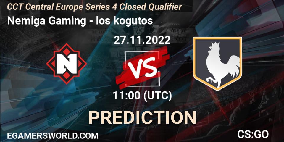 Nemiga Gaming vs los kogutos: Match Prediction. 27.11.22, CS2 (CS:GO), CCT Central Europe Series 4 Closed Qualifier