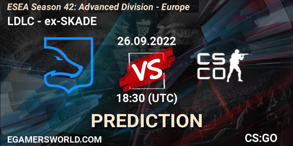 LDLC vs ex-SKADE: Match Prediction. 27.09.2022 at 17:00, Counter-Strike (CS2), ESEA Season 42: Advanced Division - Europe