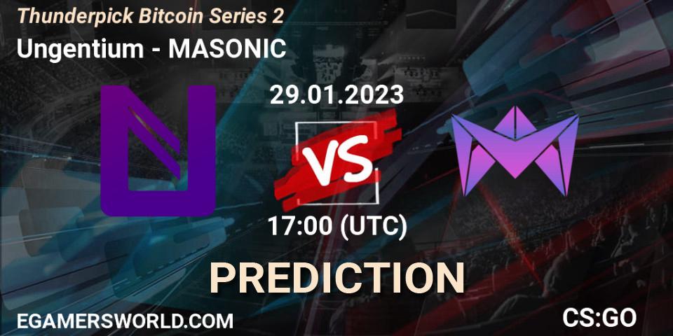 Ungentium vs MASONIC: Match Prediction. 29.01.23, CS2 (CS:GO), Thunderpick Bitcoin Series 2
