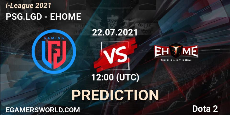 PSG.LGD vs EHOME: Match Prediction. 22.07.2021 at 12:47, Dota 2, i-League 2021 Season 1