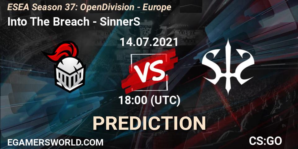 Into The Breach vs SinnerS: Match Prediction. 14.07.21, CS2 (CS:GO), ESEA Season 37: Open Division - Europe