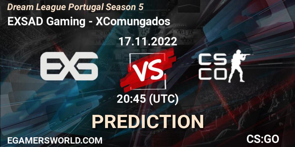 EXSAD Gaming vs XComungados: Match Prediction. 17.11.2022 at 20:45, Counter-Strike (CS2), Dream League Portugal Season 5