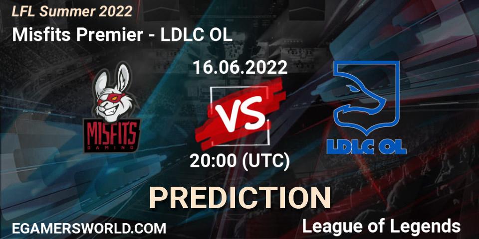 Misfits Premier vs LDLC OL: Match Prediction. 16.06.2022 at 20:00, LoL, LFL Summer 2022