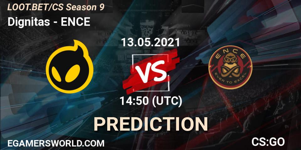 Dignitas vs ENCE: Match Prediction. 13.05.2021 at 14:50, Counter-Strike (CS2), LOOT.BET/CS Season 9