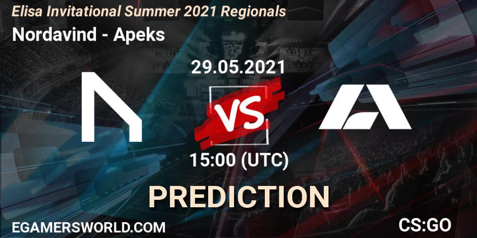 Nordavind vs Apeks: Match Prediction. 29.05.2021 at 15:00, Counter-Strike (CS2), Elisa Invitational Summer 2021 Regionals